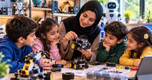 تدریس رباتیک به کودکان در کلاس آموزشی