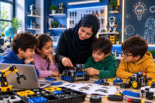 مهارتهای مربی رباتیک در کلاس عملی